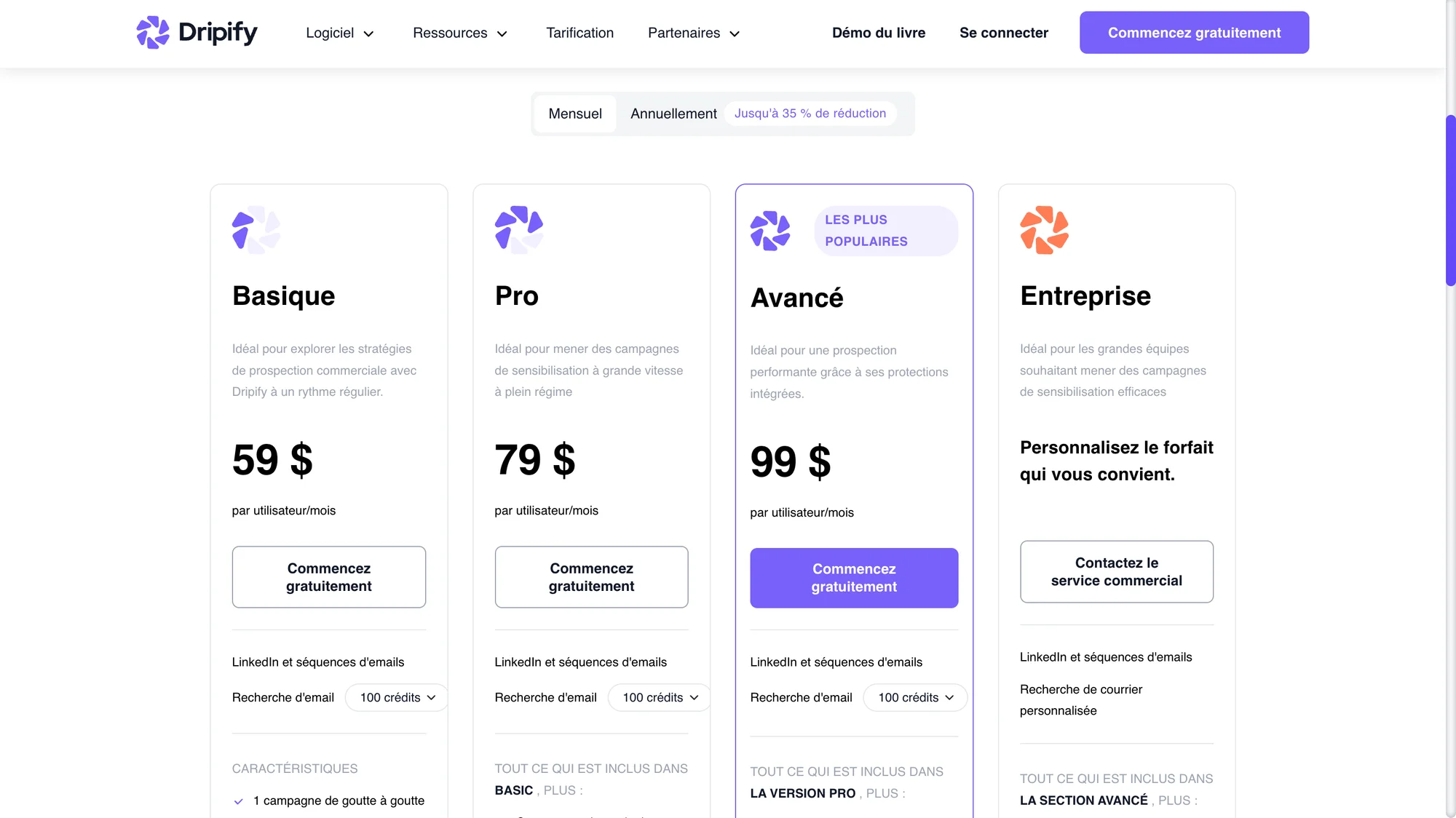 Dripify prix