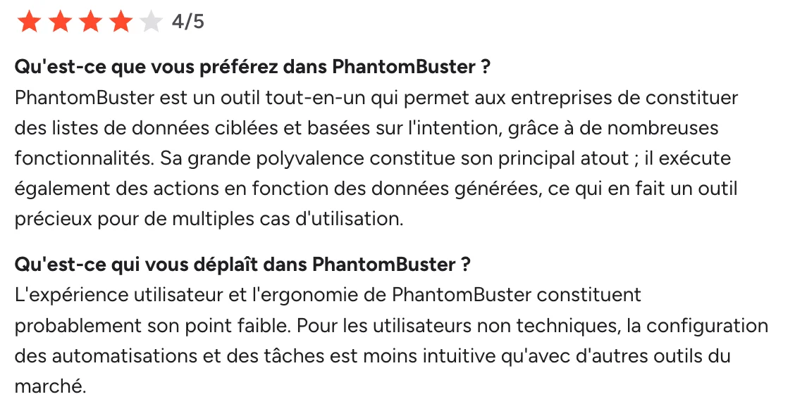 les avis de phantombuster
