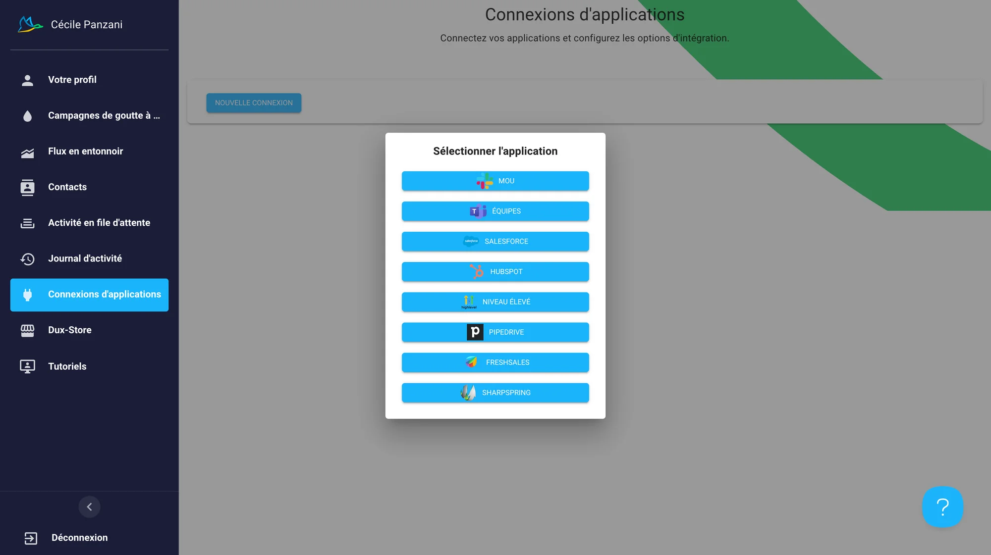 Integration avec dux-soup