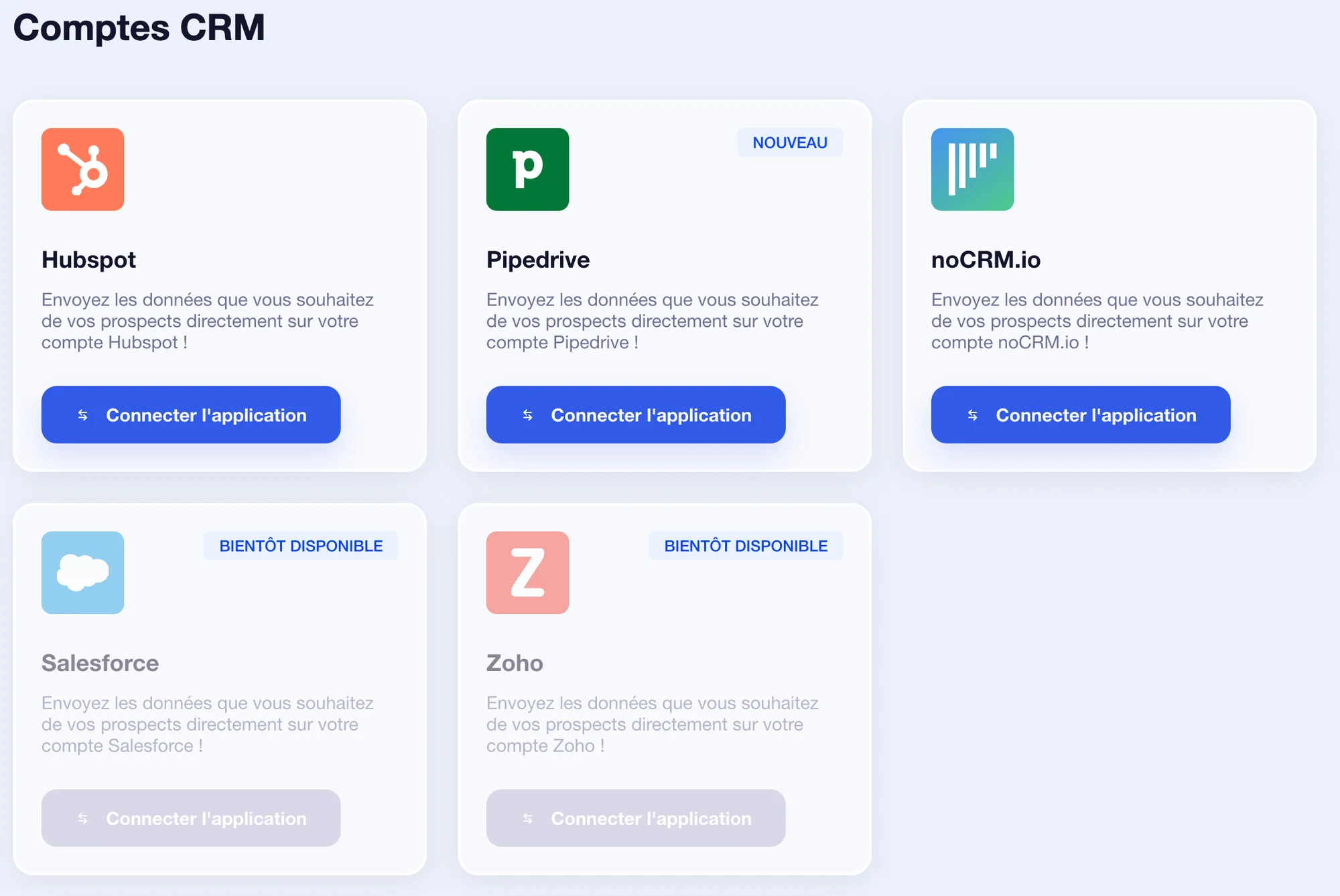 Dripify vs Waalaxy intégrations CRM