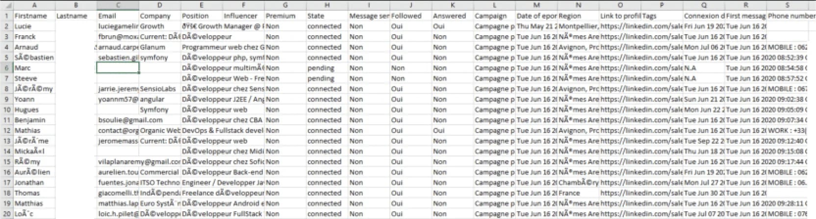 Scraping on LinkedIn data base - Scrape LinkedIn Data