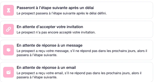 campagne Waalaxy attente de condition
