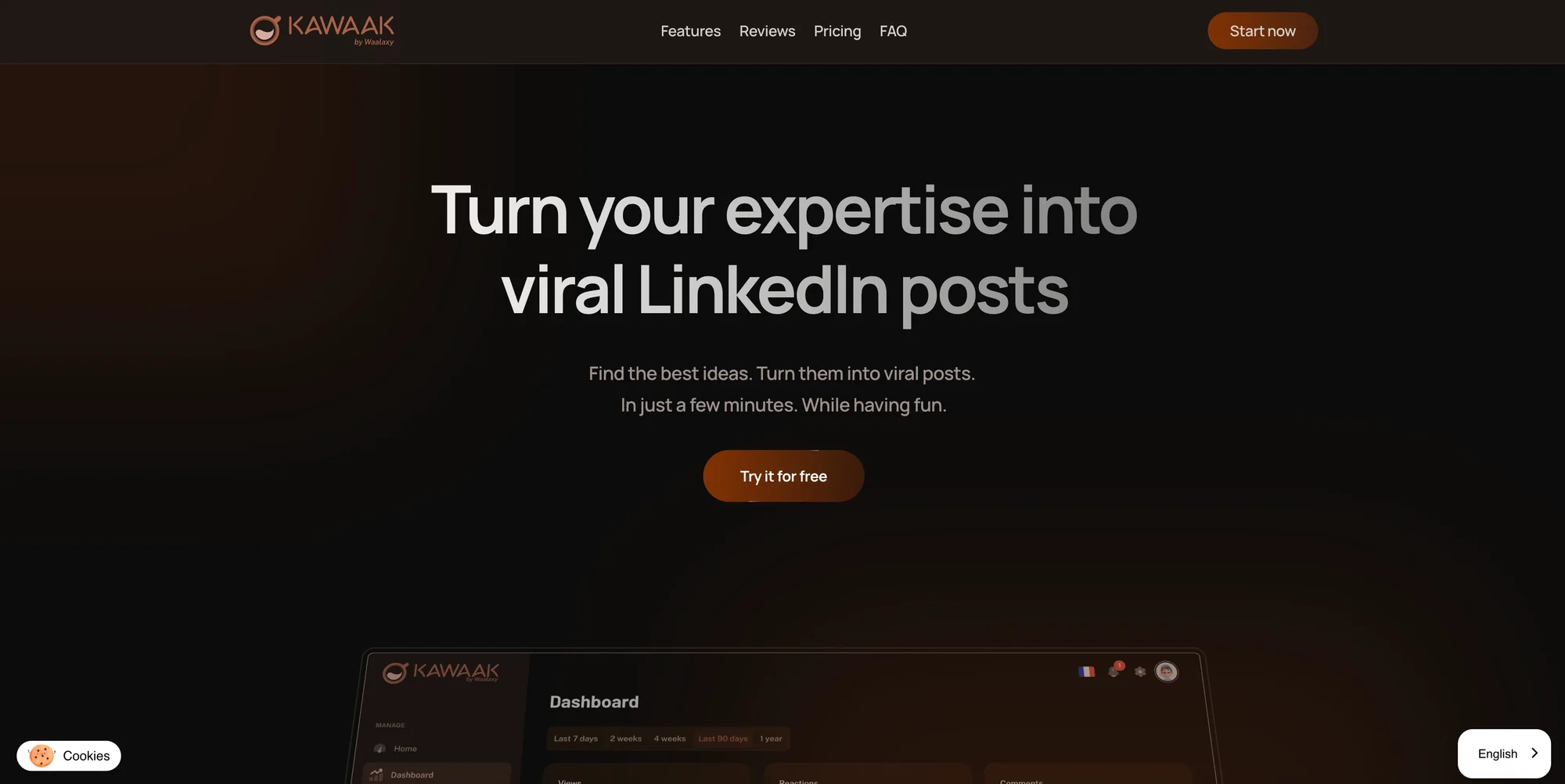 LinkedIn Bot: Kawaak—LinkedIn post generator with AI