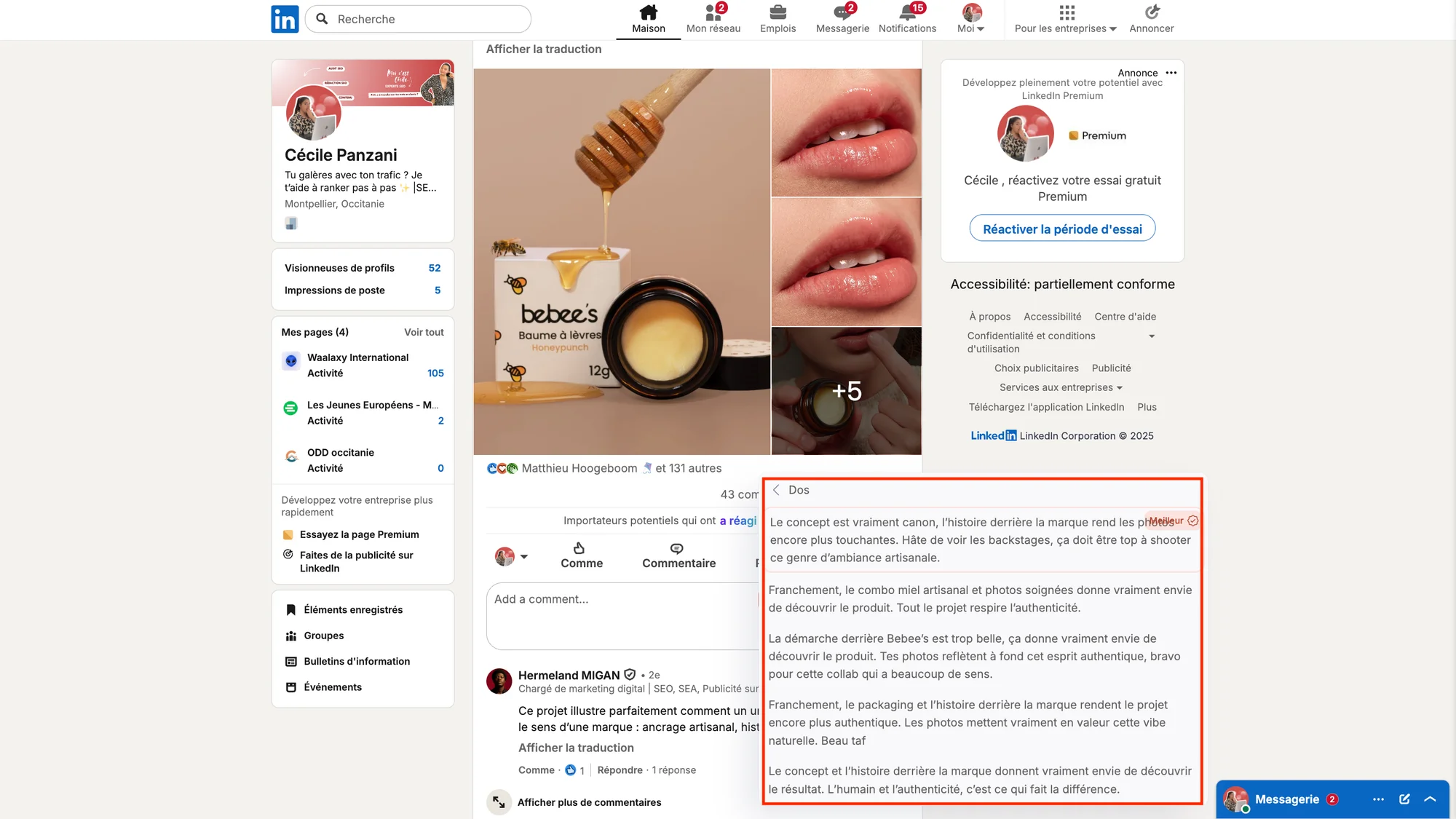 Kawaak génération de commentaire étapes 3