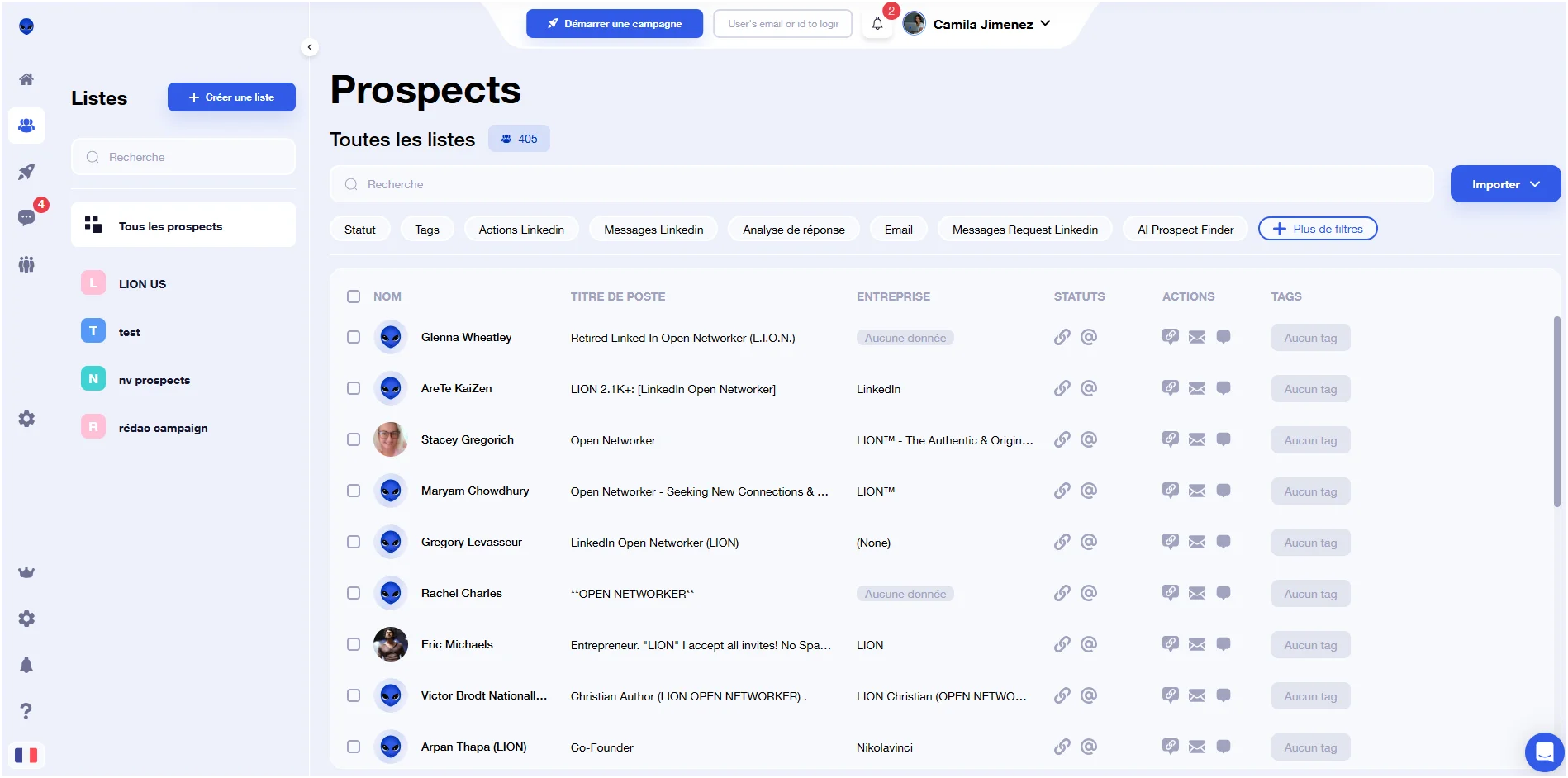 liste de prospects Waalaxy