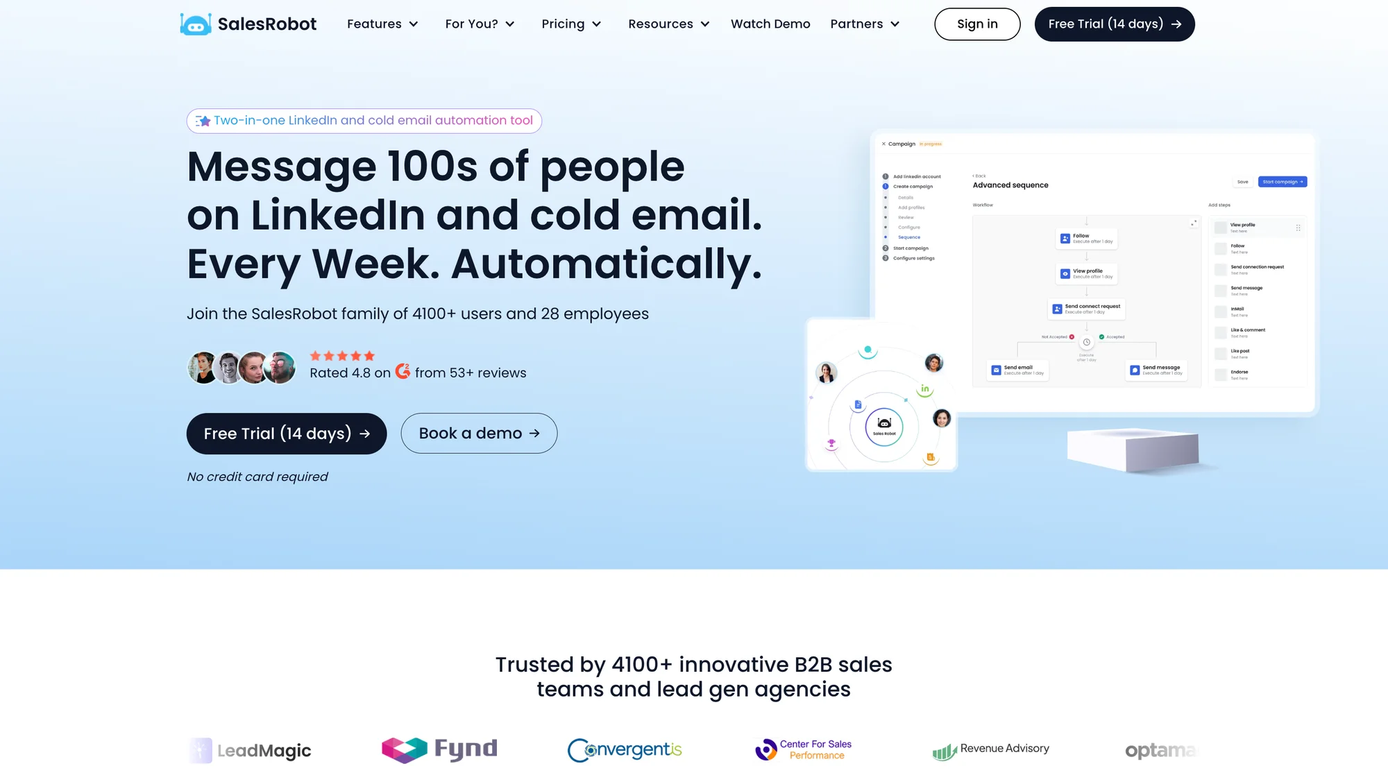 Salesrobot alternative Waalaxy