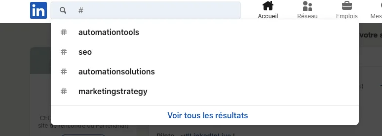 hashtag linkedin