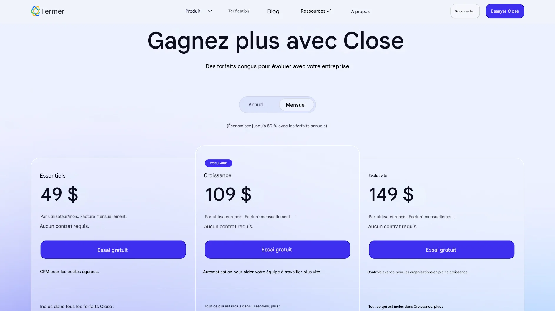Close.io tarif