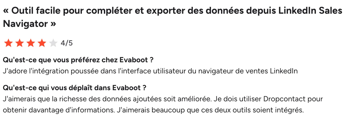 Evaboot reviews client