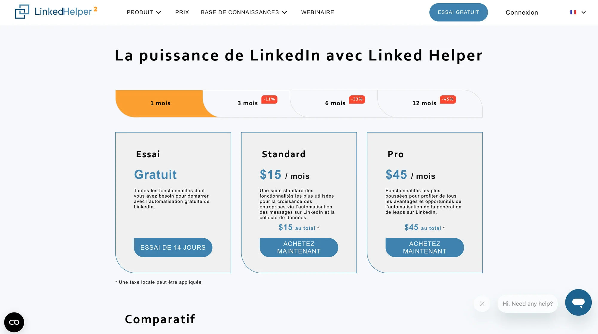 LinkedHelper tarifs