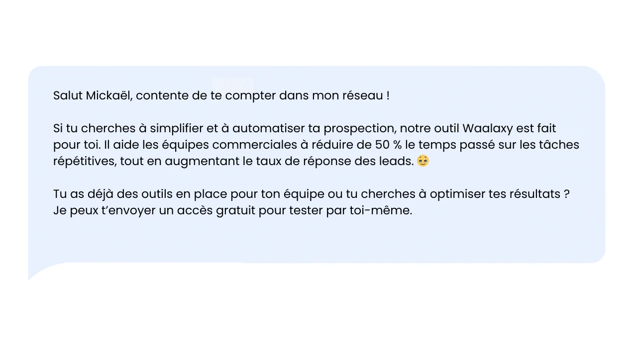 Waalaxy prospection automatisation LinkedIn