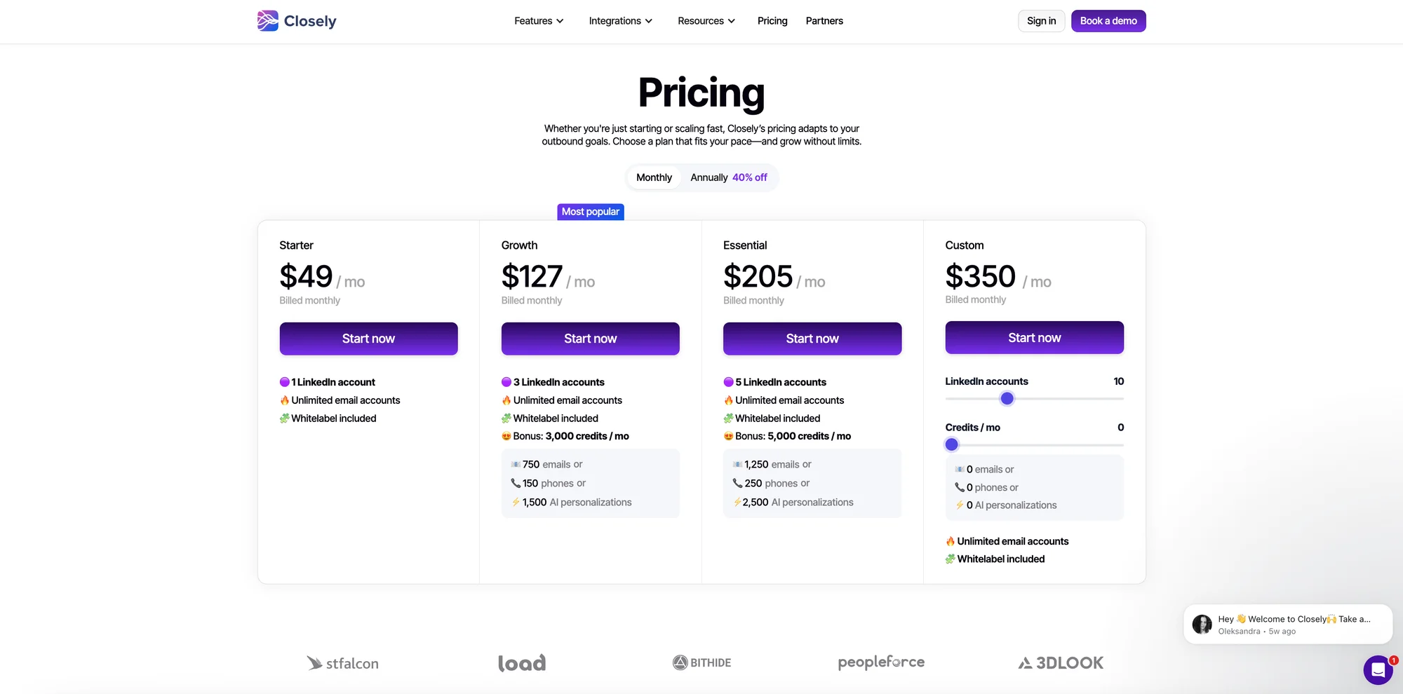 Closely pricing