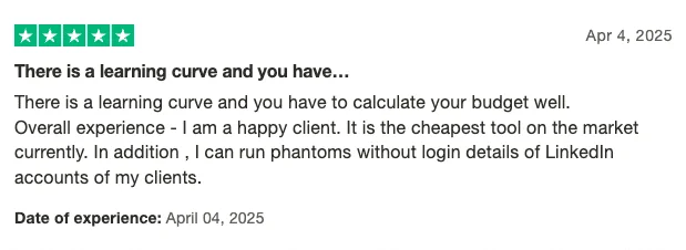 PhantomBuster customer reviews