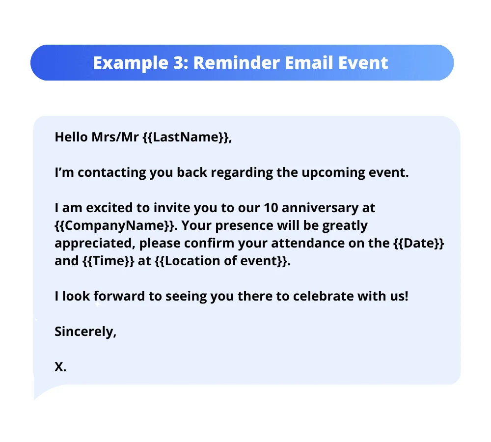 Wie versende ich eine Erinnerungs-E-Mail für eine Veranstaltung?