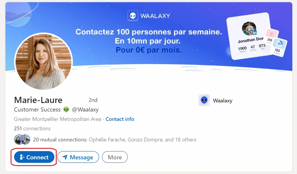Profil LinkedIn Marie-Laure Waalaxy