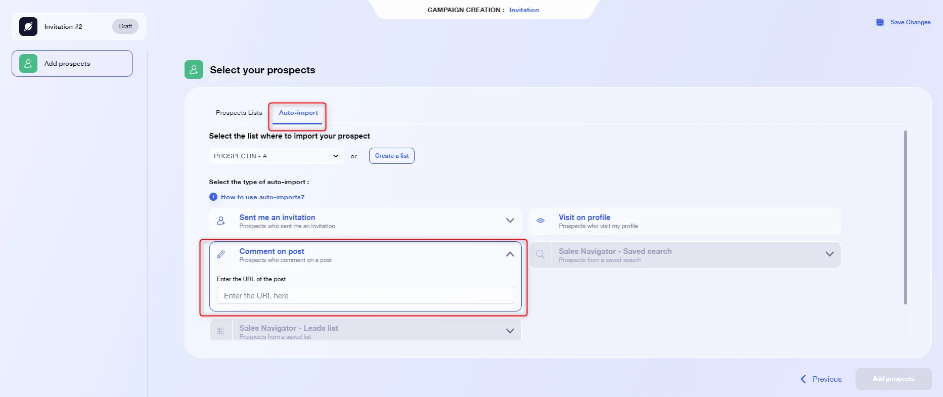 Auto-import Waalaxy des commentaires sur posts