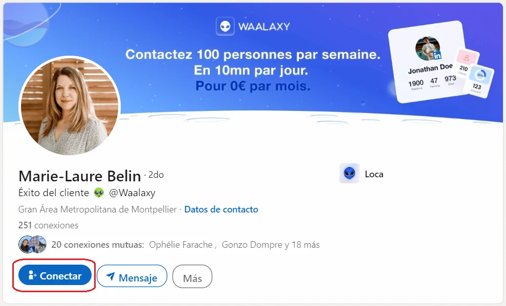 Profil LinkedIn Marie-Laure Belin Waalaxy