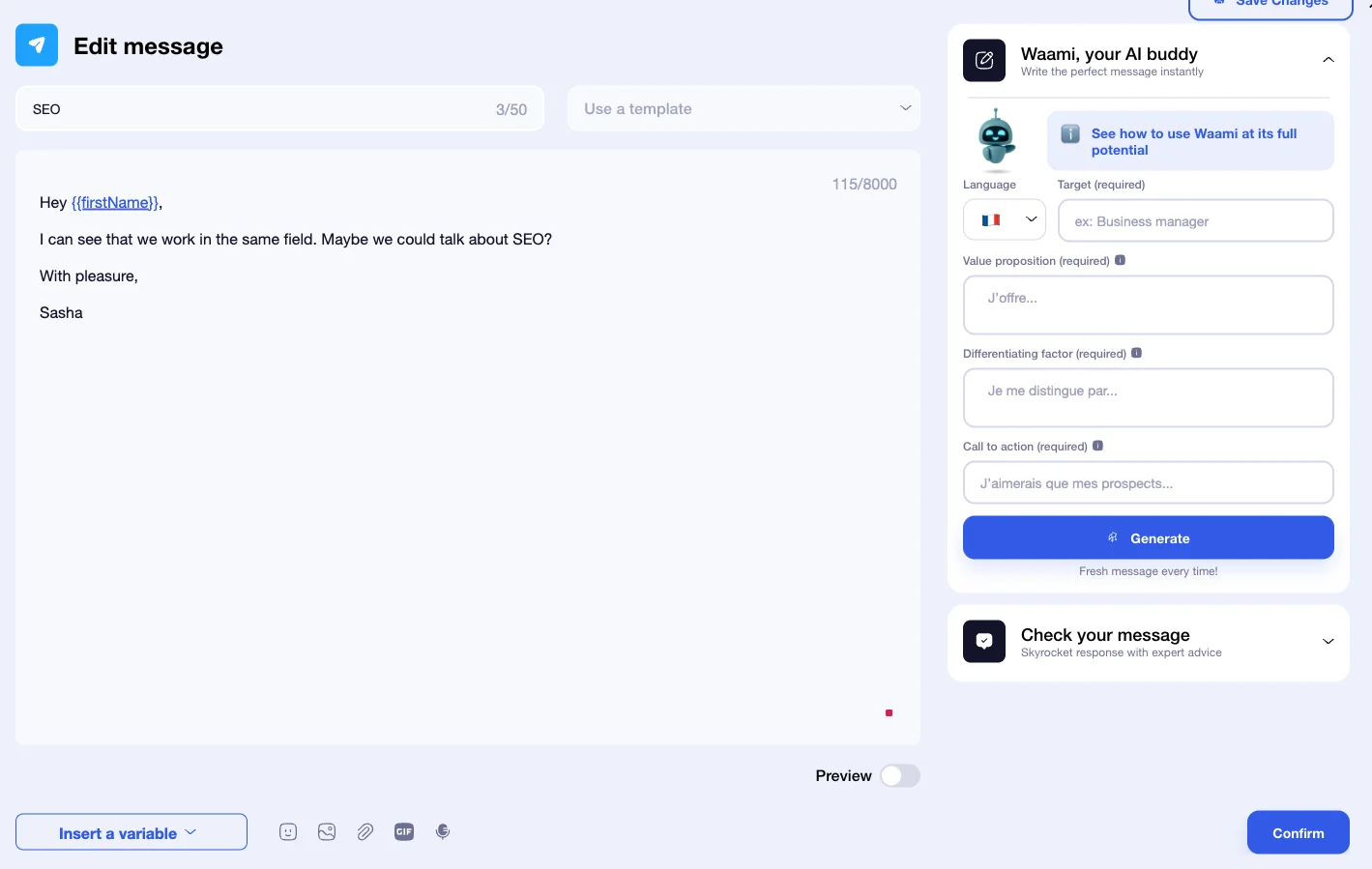 LinkedIn enviar mensagem a todos os contactos - campanha waalaxy