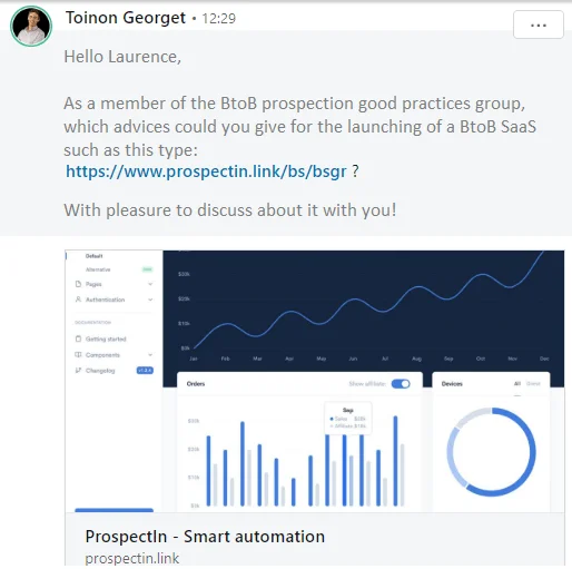 automated question on linkedin
