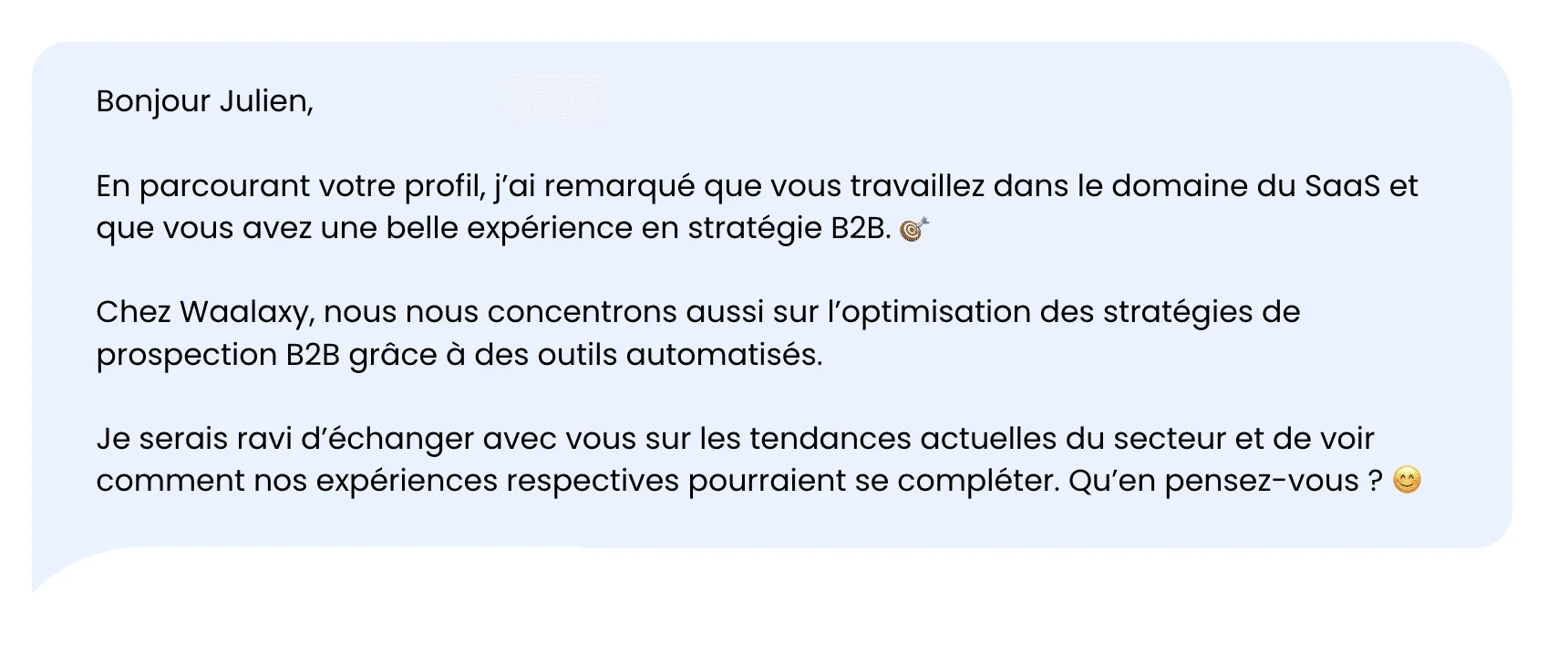 Targeting LinkedIn Nachricht