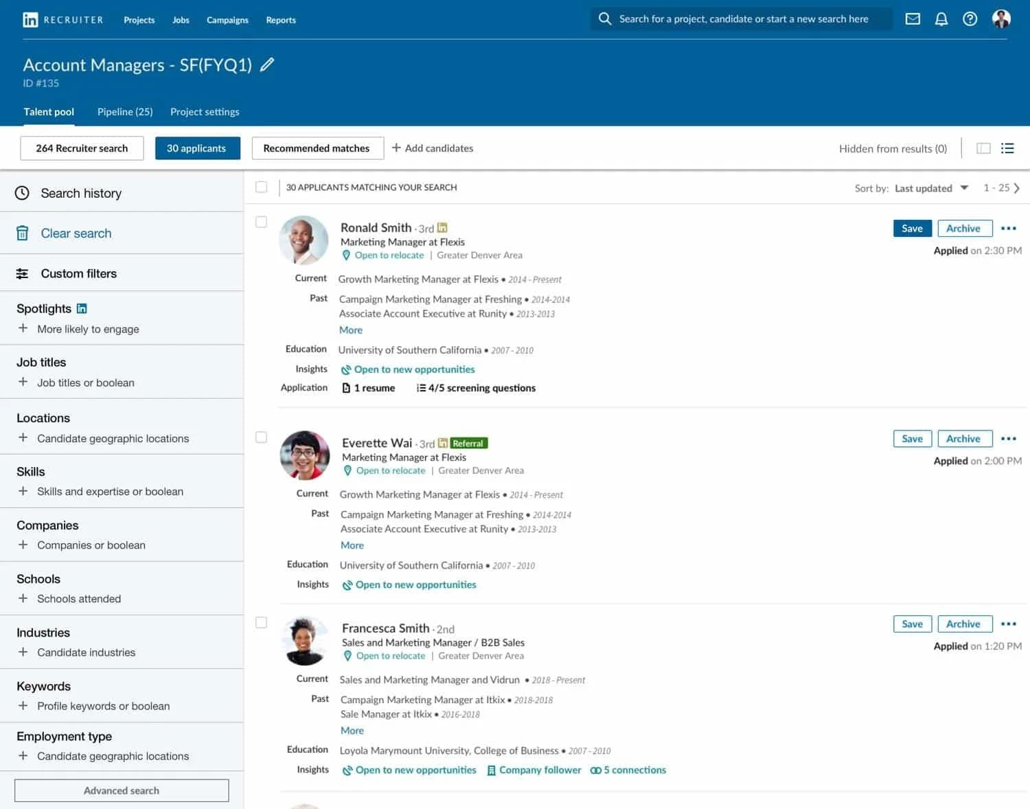 Automatisierung der Personalbeschaffung: Suchen Sie mit LinkedIn Recruiter nach Kandidaten
