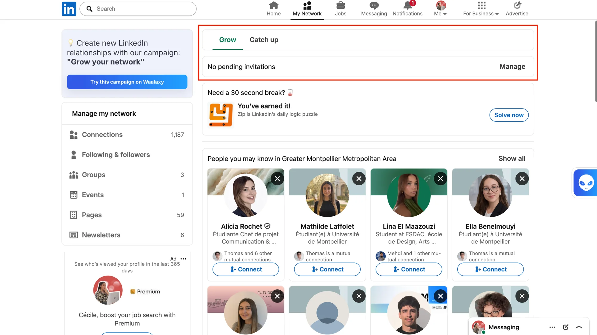 Manage automatic LinkedIn invitations