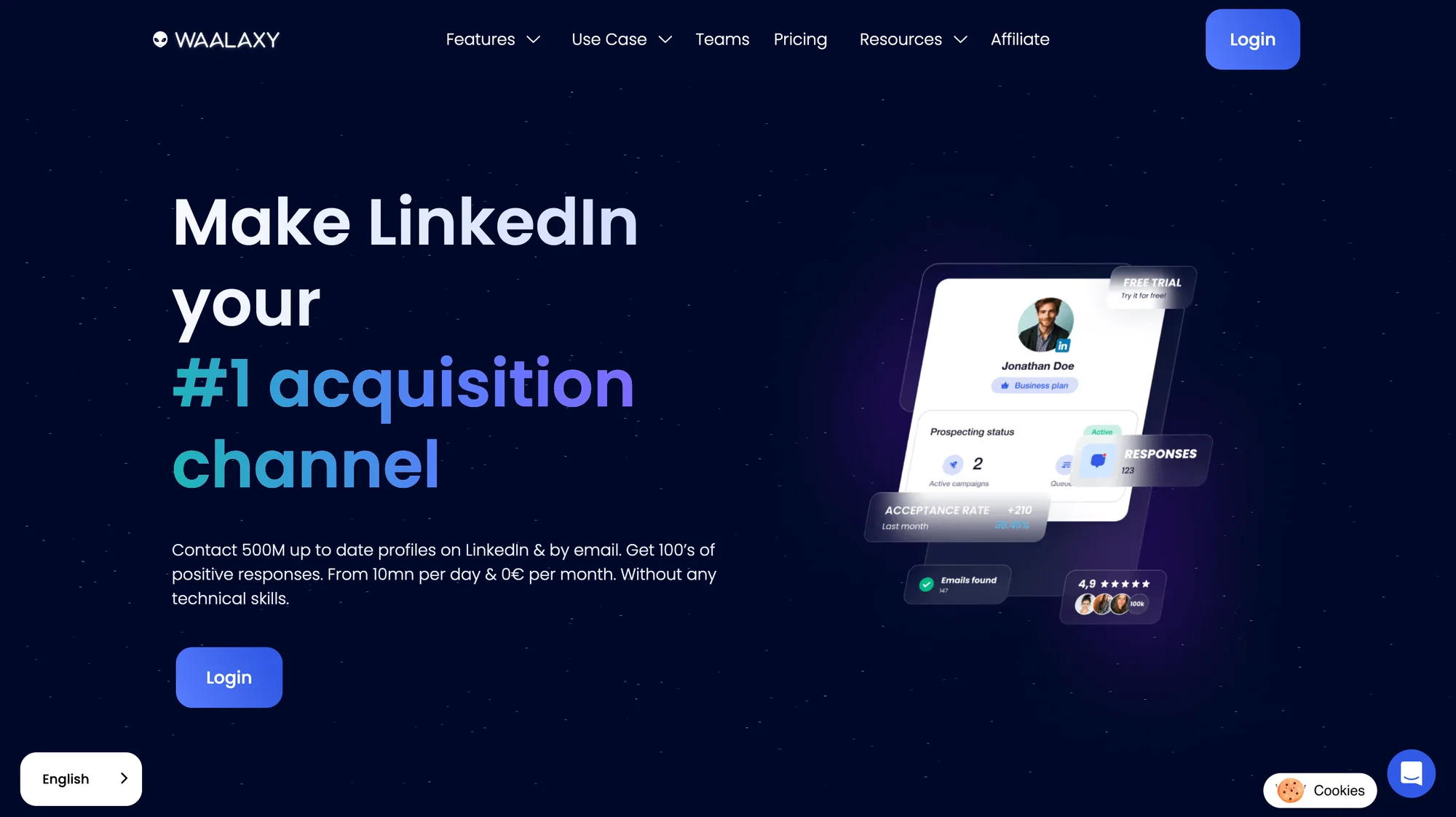 automate LinkedIn connections with waalaxy