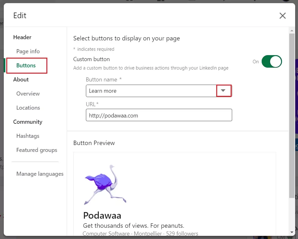Podawaa buttons