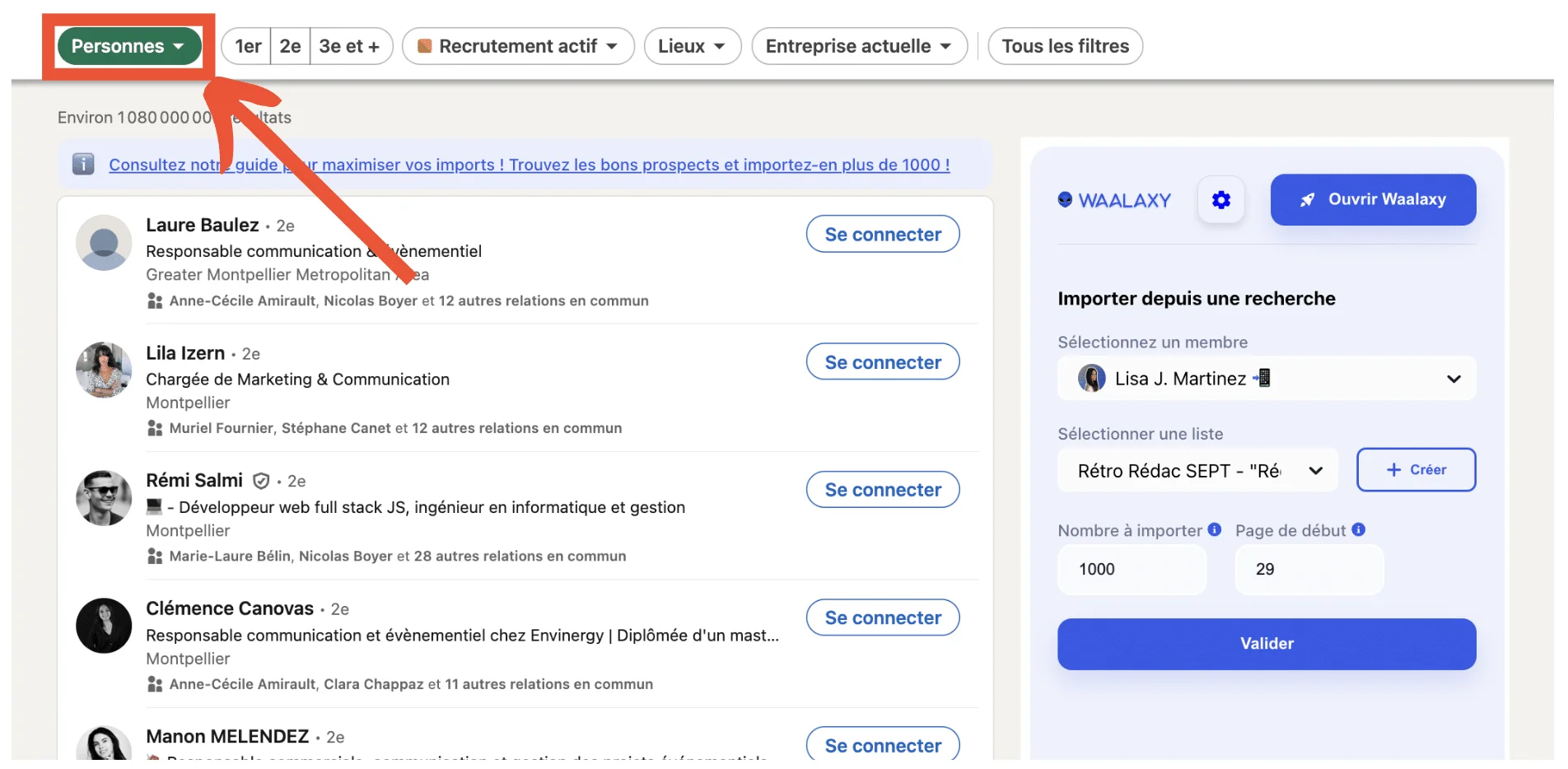 Targeting su LinkedIn