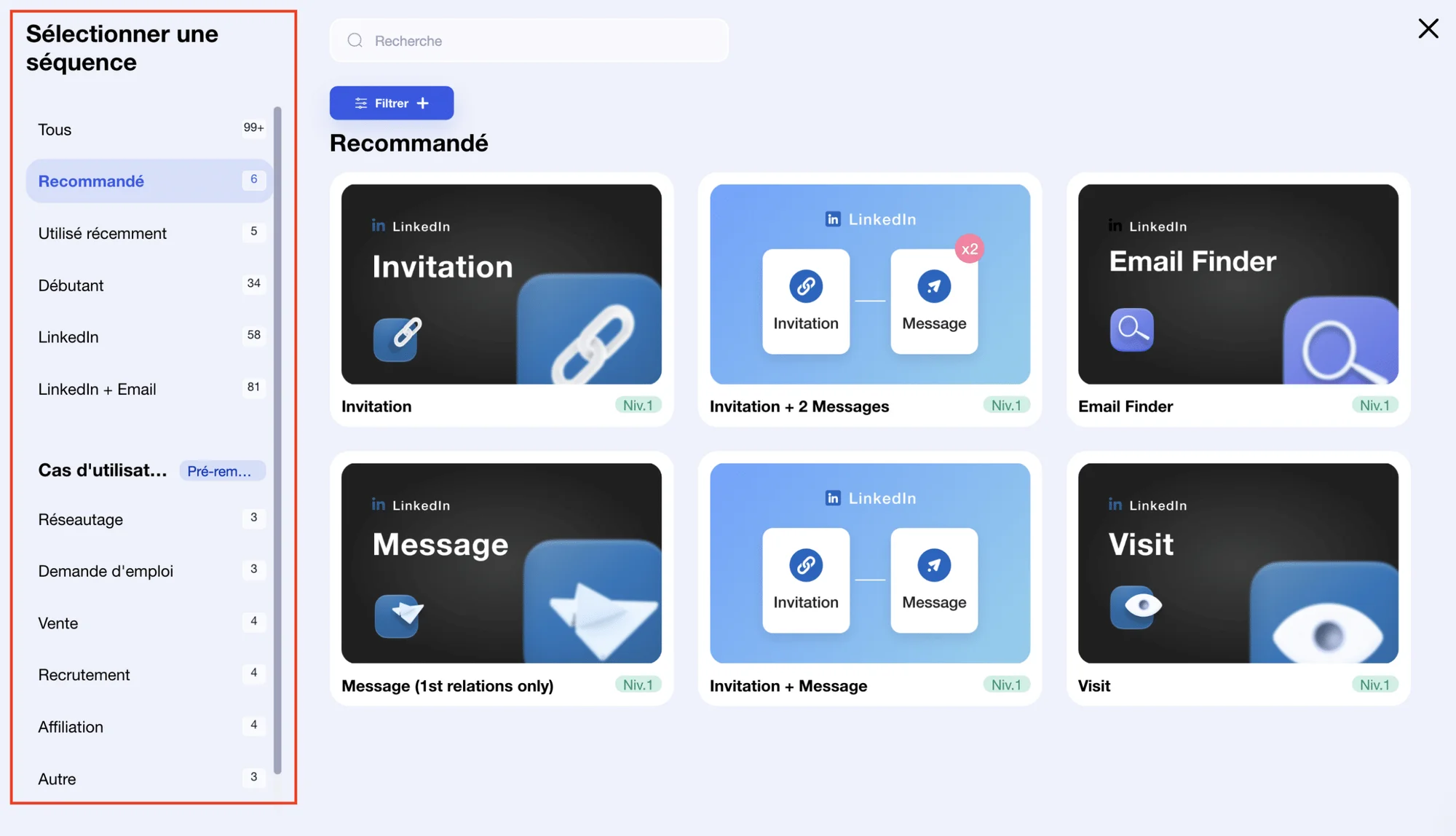 LinkedIn direcionado para o Waalaxy
