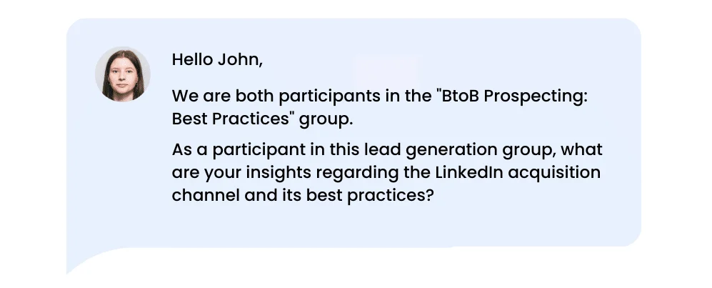 Beispiel für eine LinkedIn-Einladungsnachricht - LinkedIn-Gruppen.
