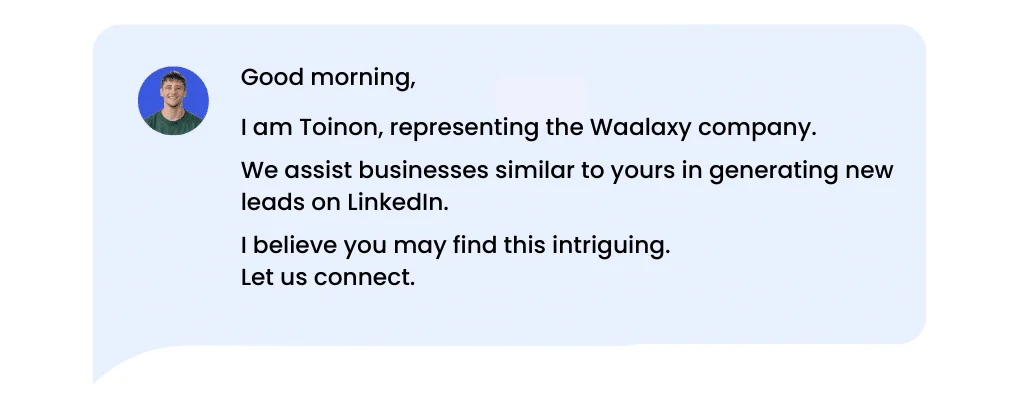 LinkedIn uitnodigingsbericht voorbeeld om te vermijden.