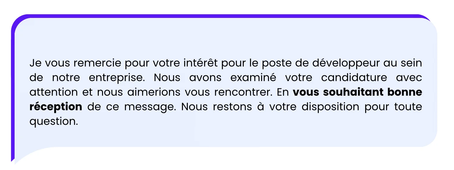 Vous souhaitant bonne réception,