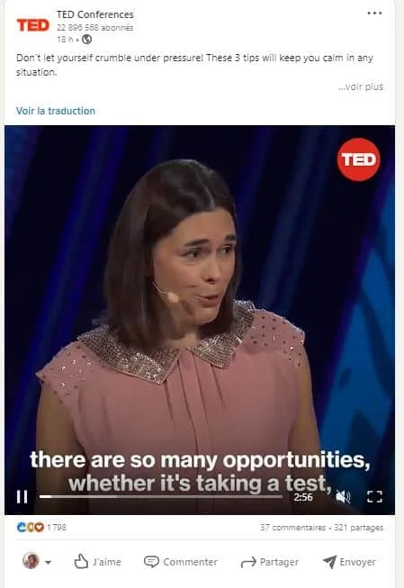TED conference femme parlant opportunities