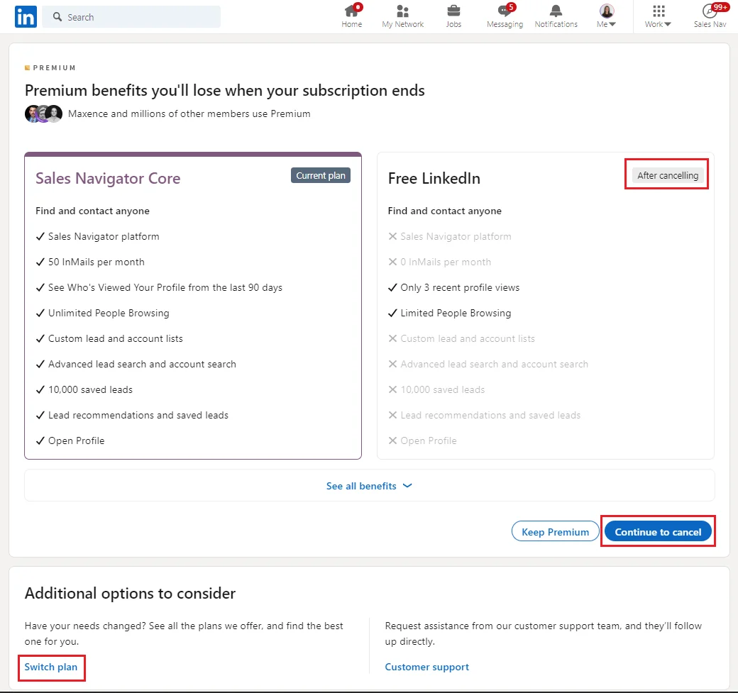 LinkedIn premium grátis