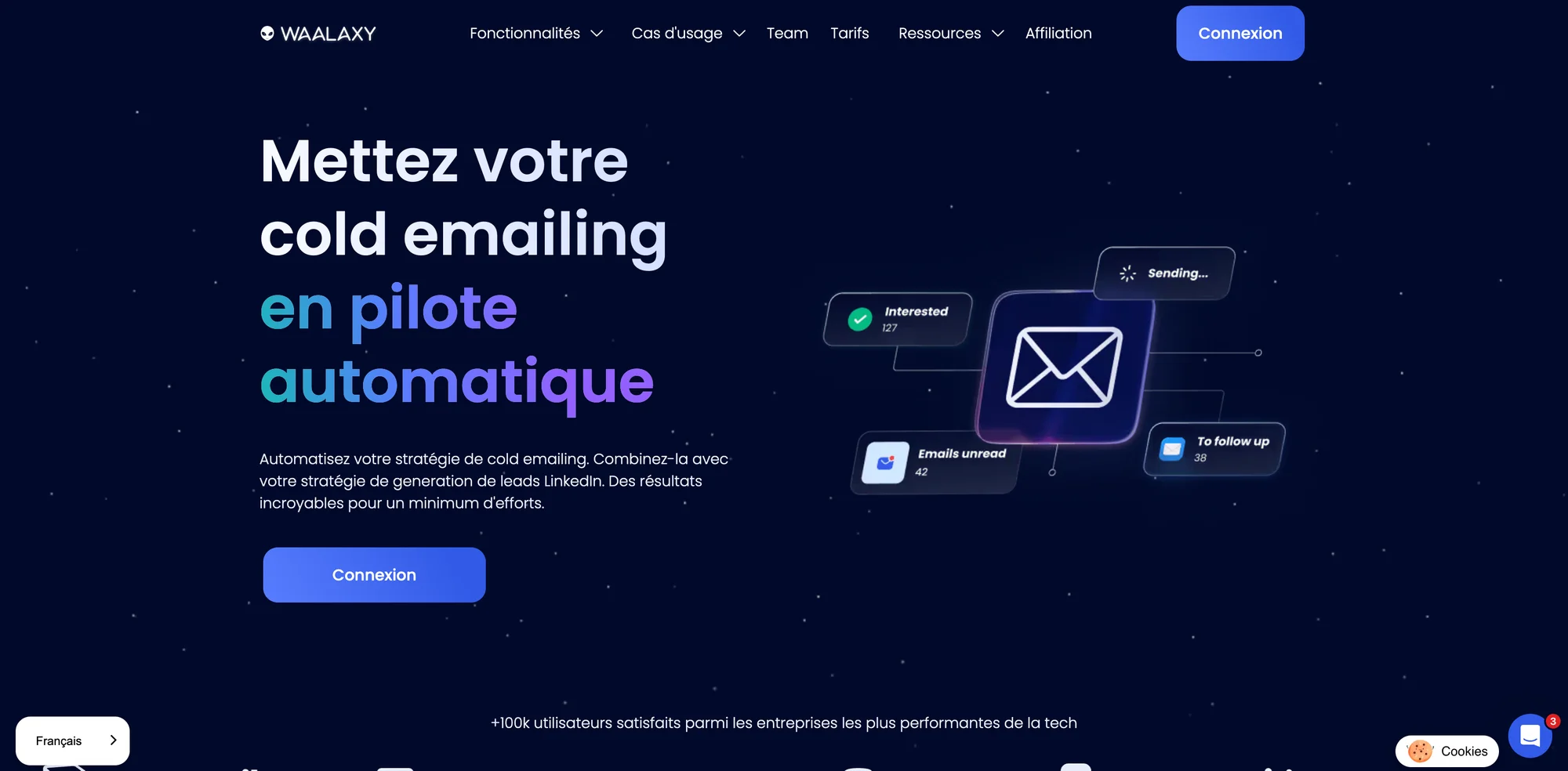 Email Finder et Cold Emailing Waalaxy