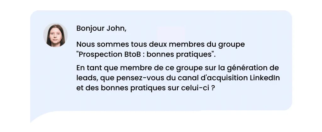 Exemples de message d'invitation LinkedIn : Groupe LinkedIn.