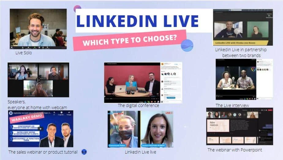 LinkedIn Live types formats comparison
