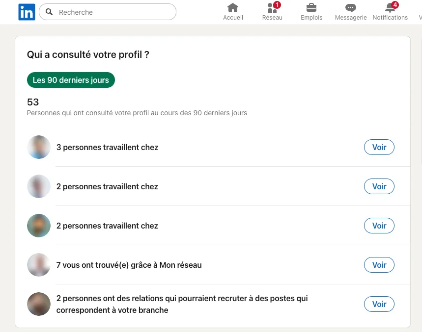profil anonyme sur LinkedIn