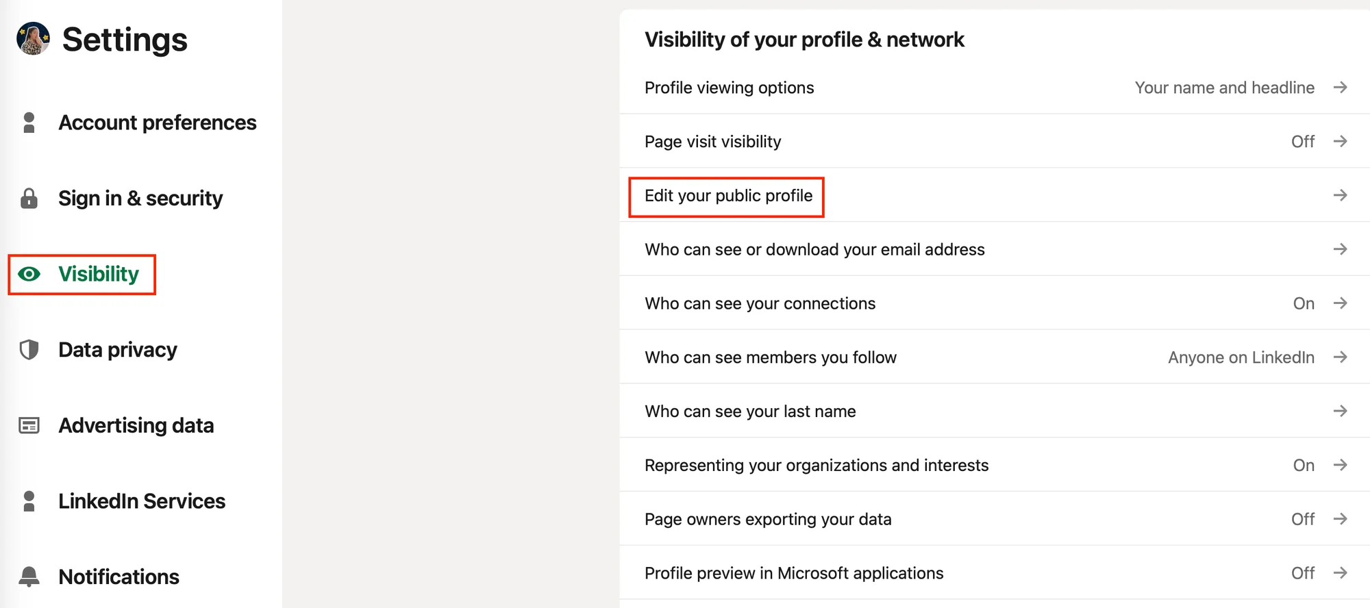 URL do LinkedIn