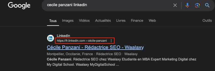 URL LinkedIn