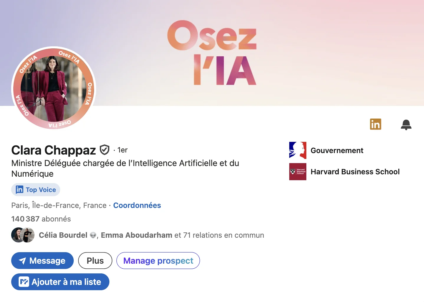 Profil LinkedIn Top Voice : Clara Chappaz