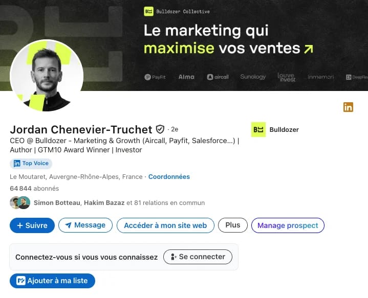Profil LinkedIn Top Voice : Jordan Chenevier Truchet