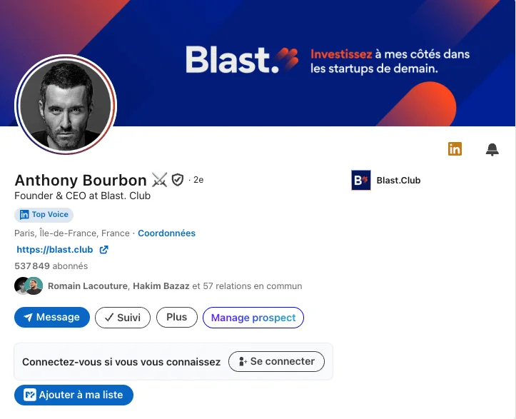 Profil LinkedIn Top Voice : Anthony Bourbon