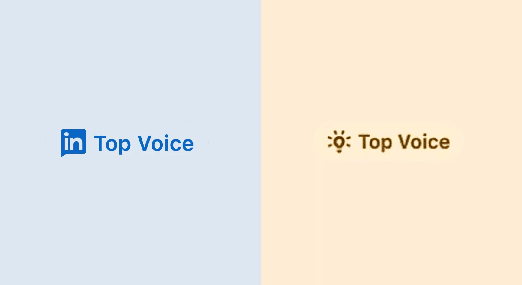Catégories de badge Top Voice LinkedIn