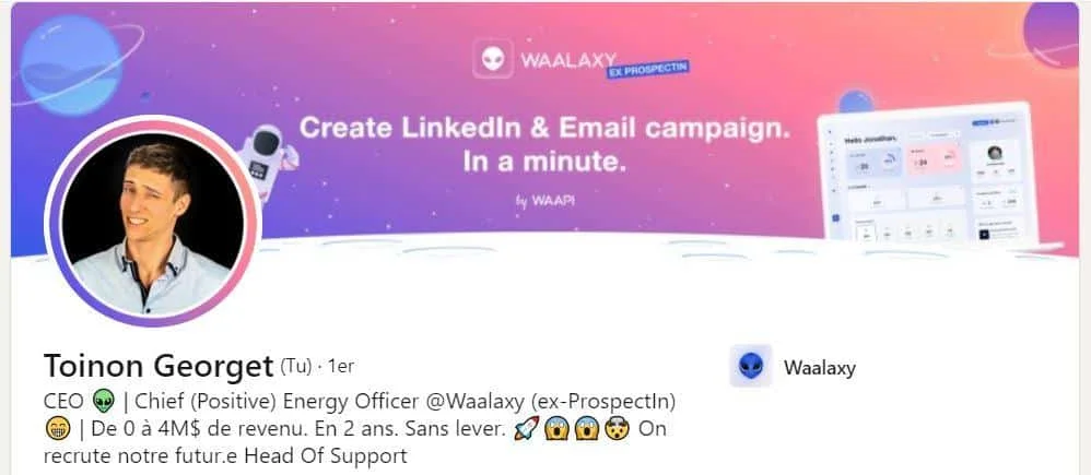 Toinon Georget CEO prospection LinkedIn