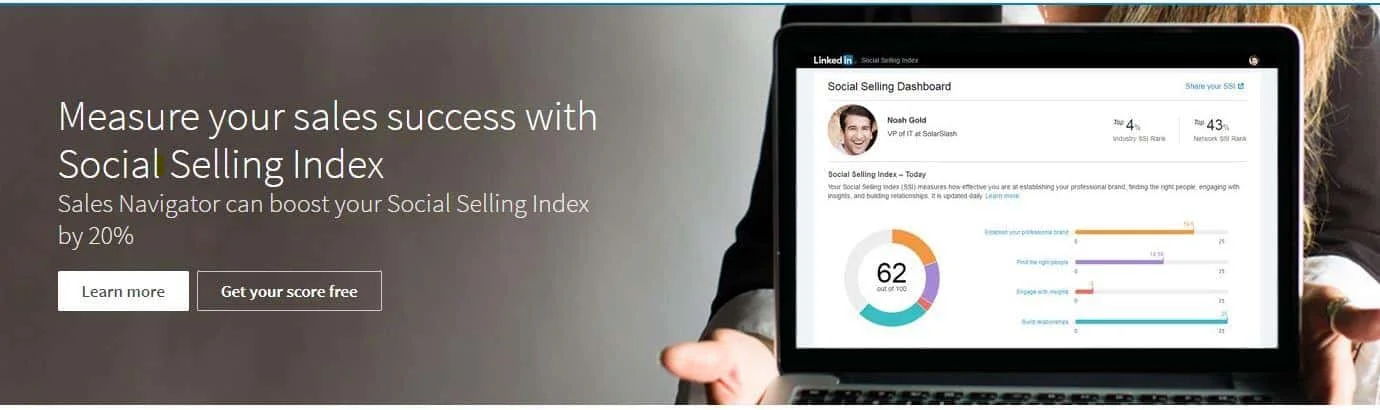 Tableau de bord Social Selling Index