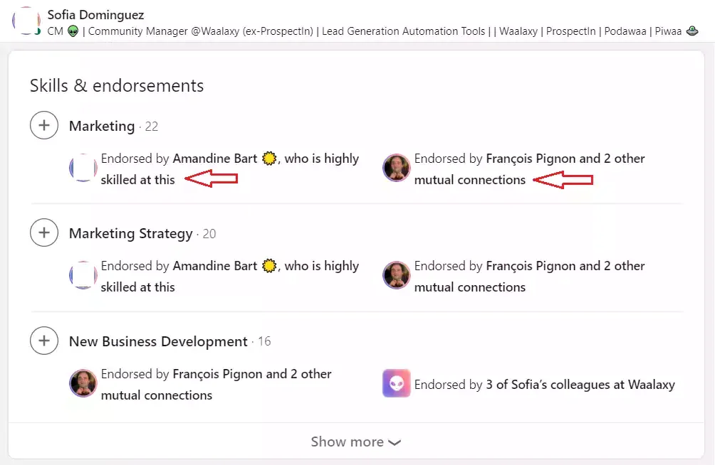 mutual suggestion on how to endorse on LinkedIn