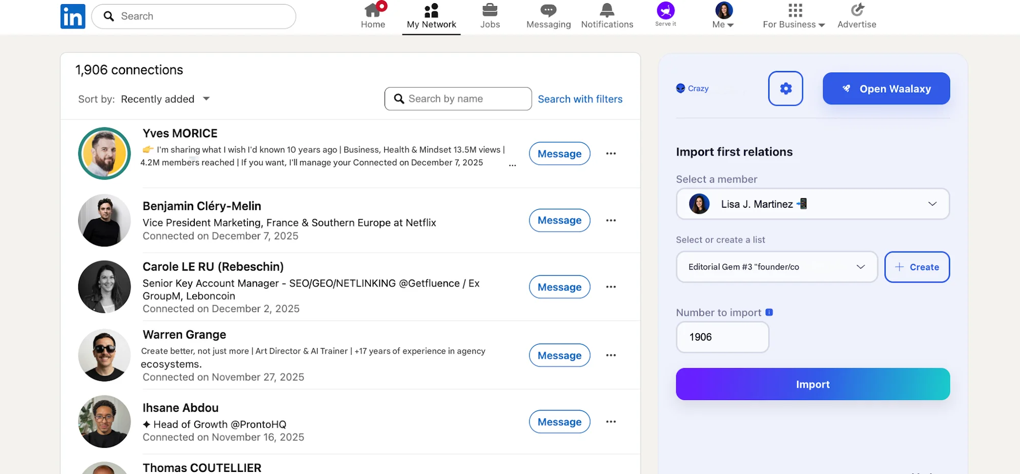 LinkedIn connections and SSI