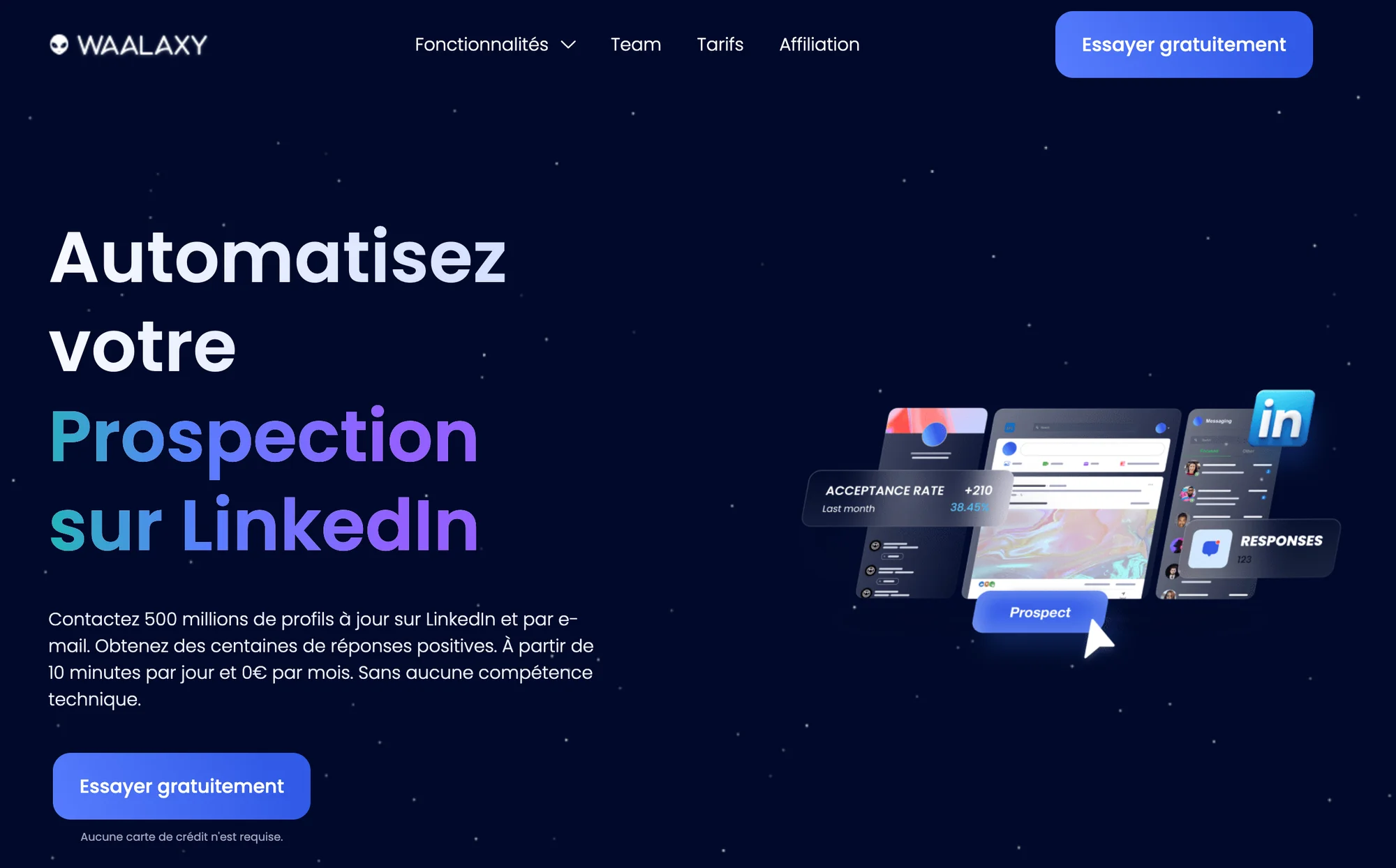 Automatiser la prospection LinkedIn avec Waalaxy